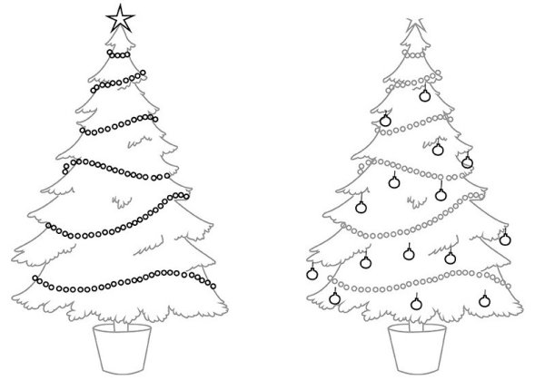 Елка карандашом для срисовки