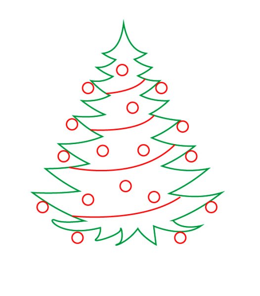 Елка карандашом