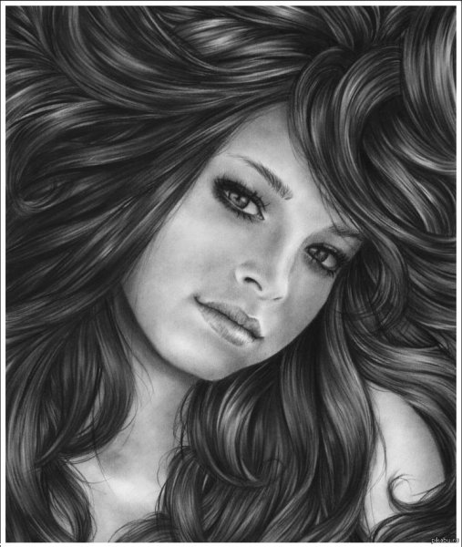 Красивая девушка рисунок
