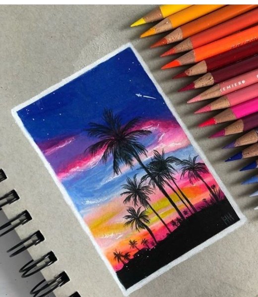 Рисование цветными карандашами