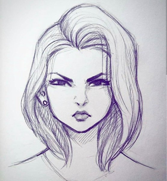 Гимнастка рисунок карандашом