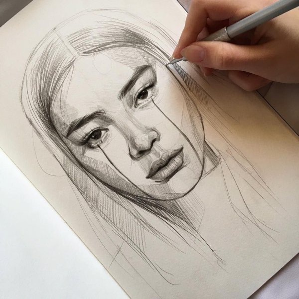 Рисунок девушки несложный