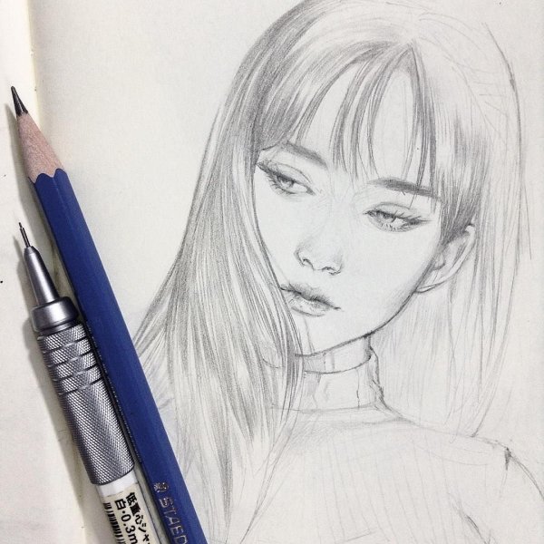 Портрет рисунок карандашом