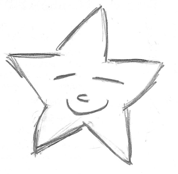 Звезда рисунок карандашом
