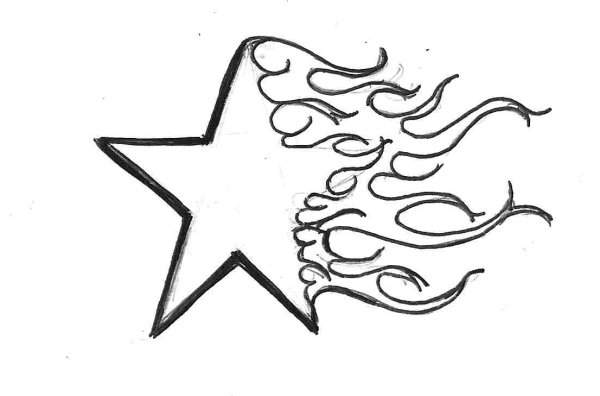 Звезда рисунок карандашом