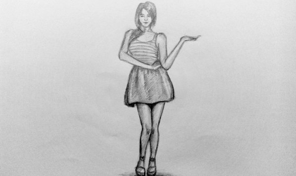 Девушка рисунок