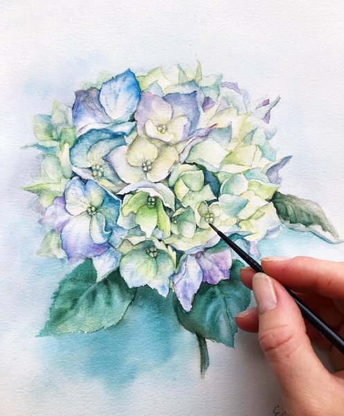 Рисунки акварельными карандашами