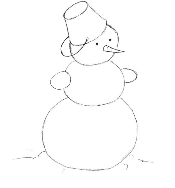 Картинки снеговика для срисовки