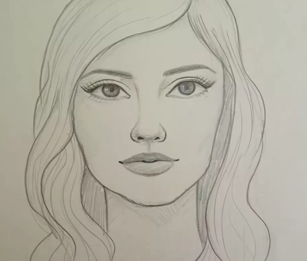 Нарисовать лицо девушки
