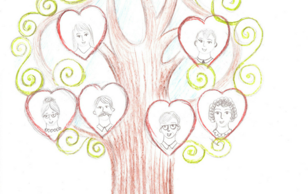 Рисунок семьи легкий