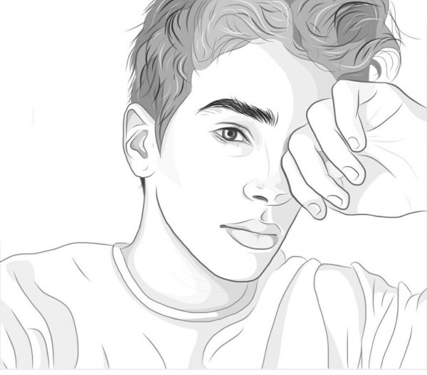 Картинки для срисовки парни