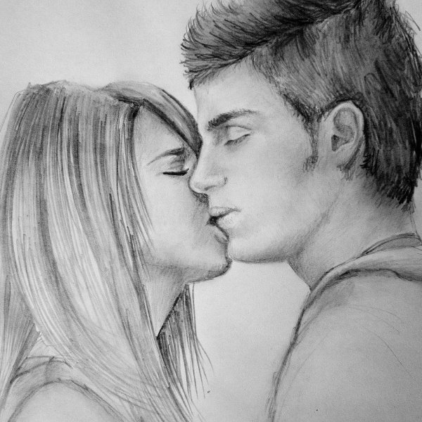 Рисунки карандашом влюбленные пары