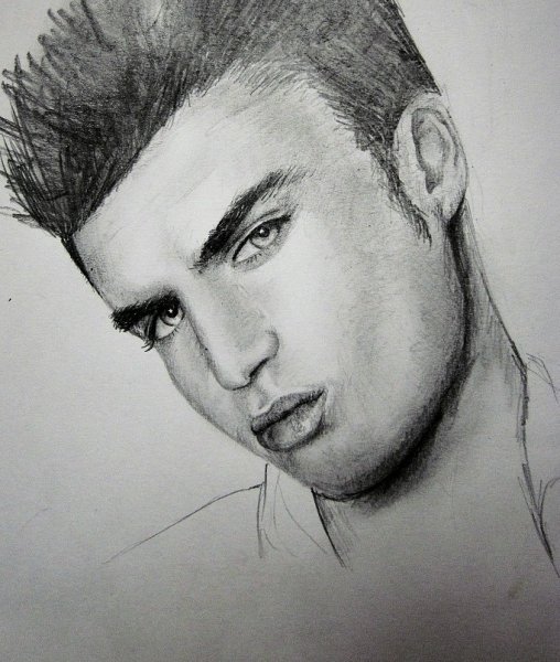 Рисунок парня карандашом