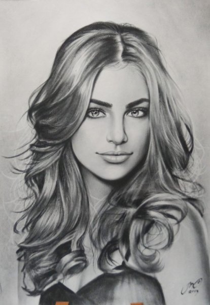 Красивые портреты девушек карандашом