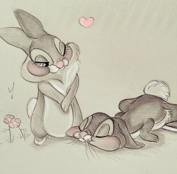 Влюбленные зайчики