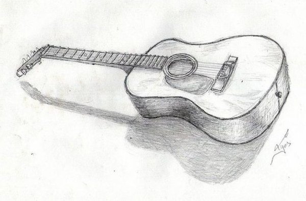 Гитара рисунок