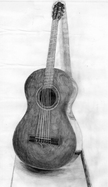 Электрогитара рисунок красивый