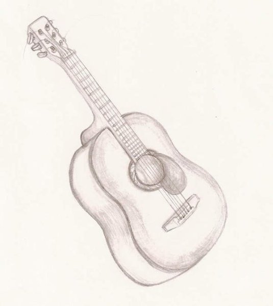 Электрогитара рисунок карандашом