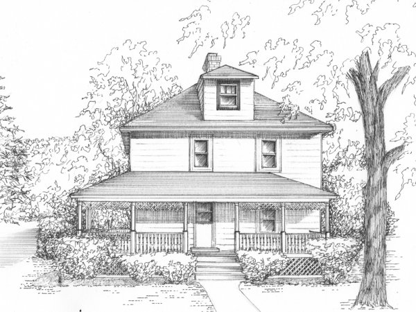 Красивый дом для рисования