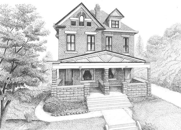 Дом карандашом