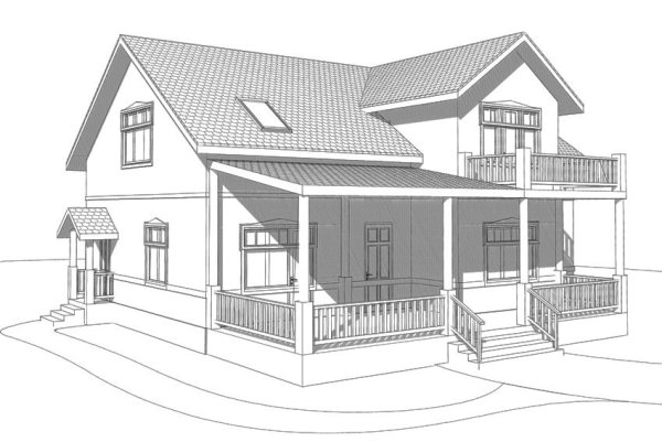 Начертить дом