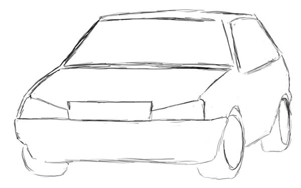 Рисунок машины легкий