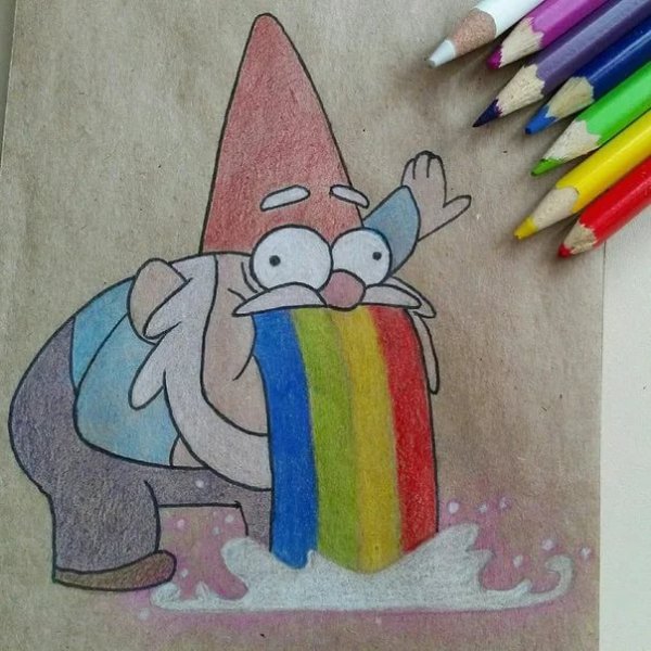 Рисование акварельными карандашами