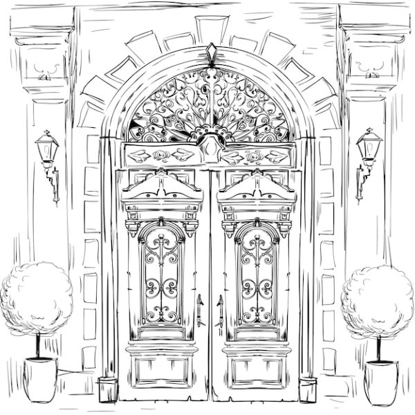 Эскиз двери