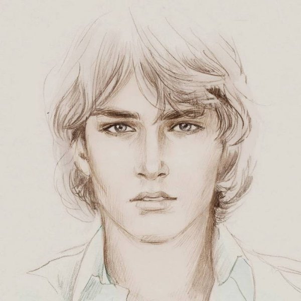 Портрет юноши карандашом