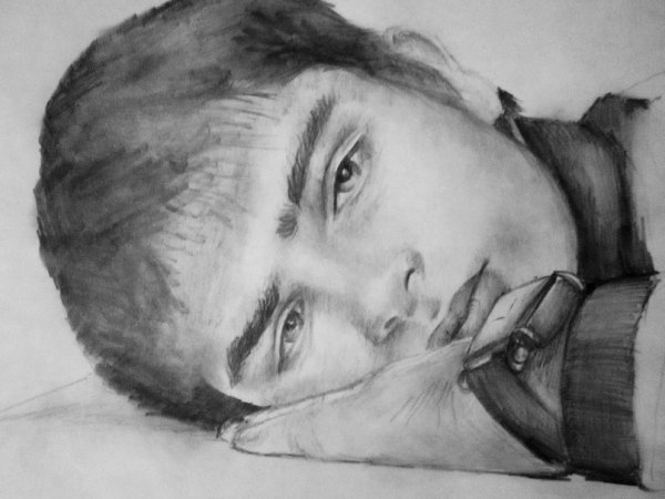 Рисунок парня карандашом