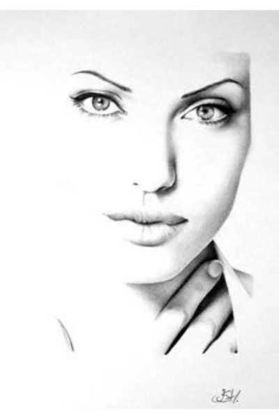 Натали Портман портрет карандашом
