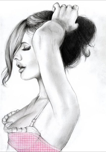 Образ девушки карандашом