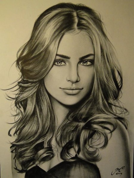 Лицо карандашом