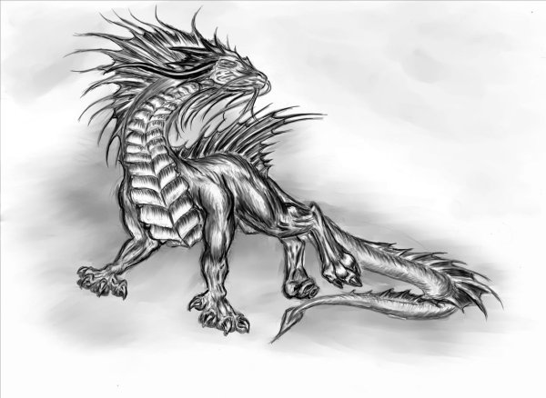 Дракон набросок