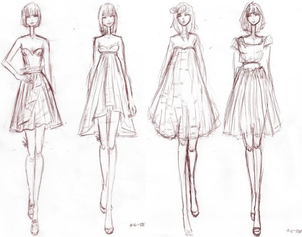 Летняя одежда для срисовки