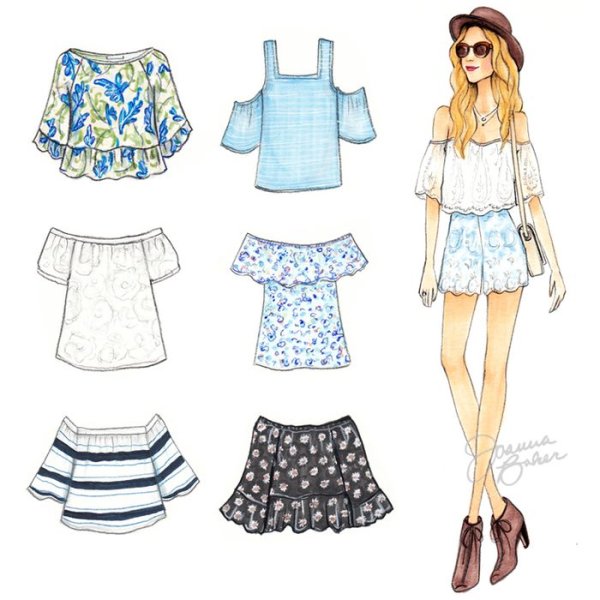 Картинки для срисовки одежда