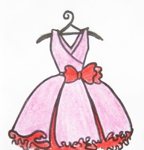 Летняя одежда карандашом