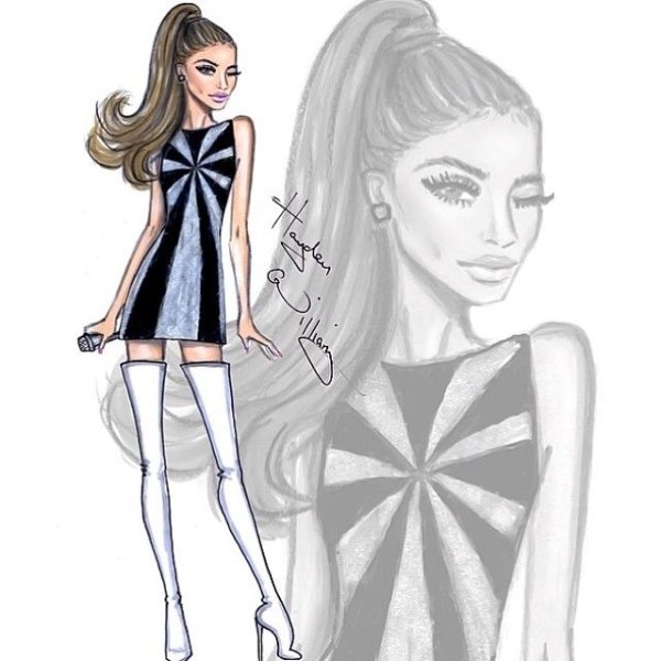 Эскиз нарядного платья