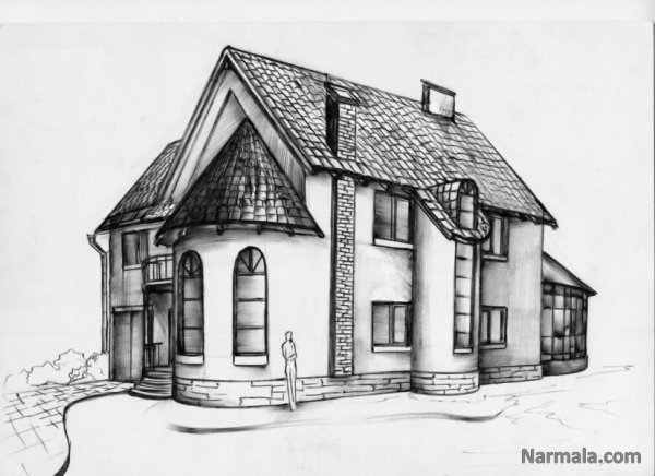 Дом карандашом