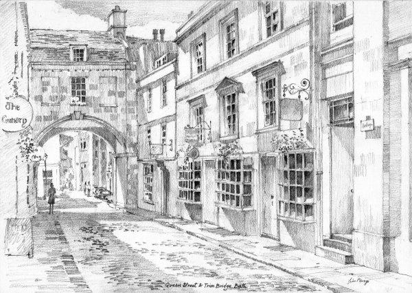 Старые улочки карандашами