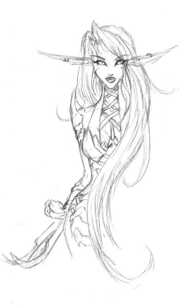 Эльф карандашом