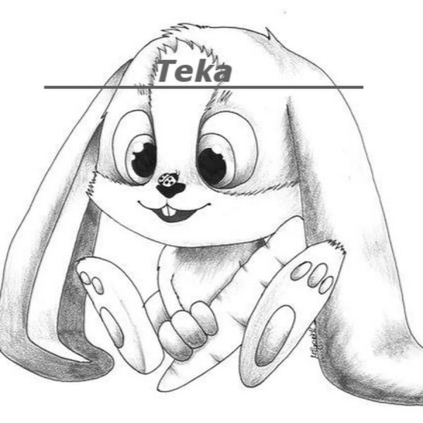 Зайка для срисовывания