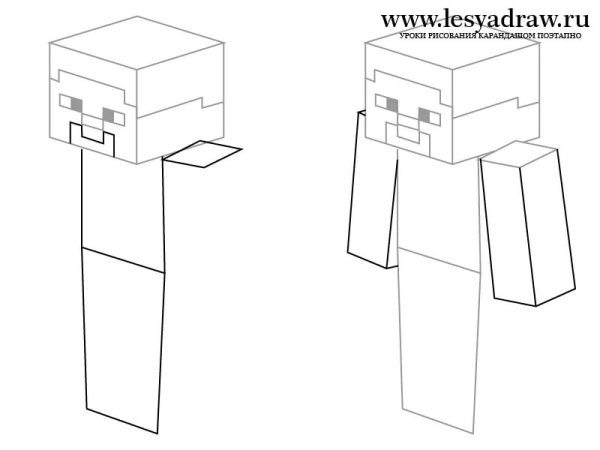 Рисунки из МАЙНКРАФТА карандашом