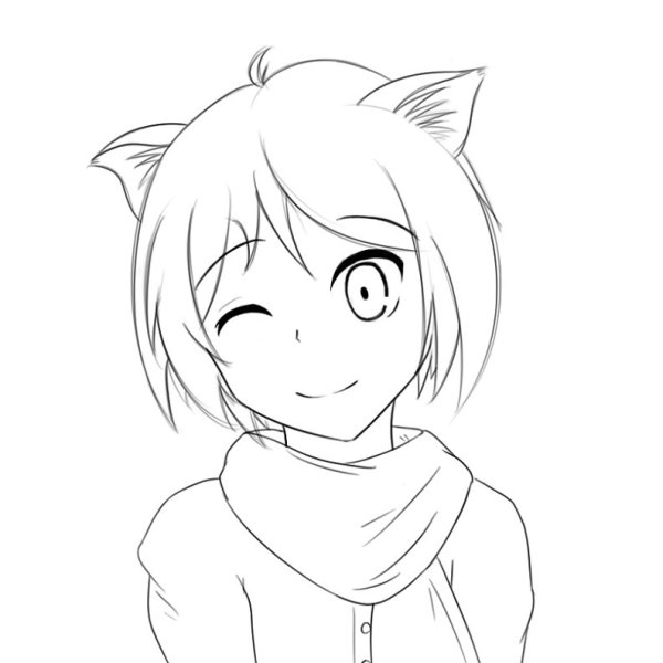 Аниме рисунок для срисовки легкий