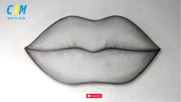 Губы для срисовки легкие