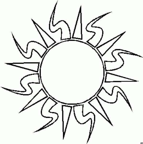 Солнышко рисунок карандашом