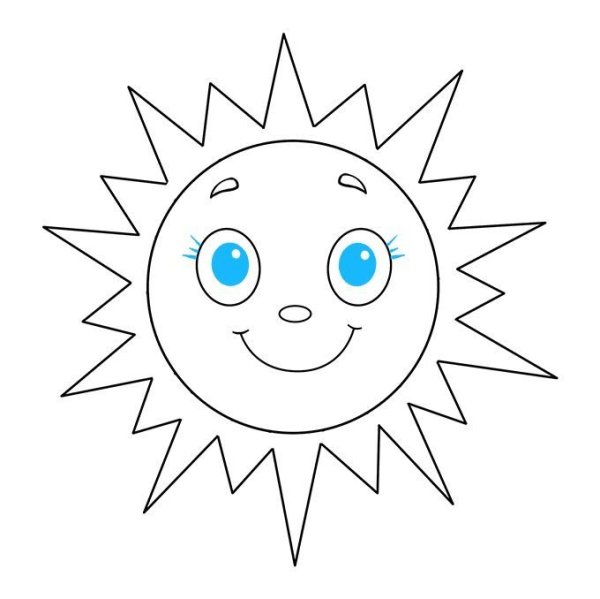 Солнышко карандашом