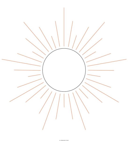 Солнце карандашом