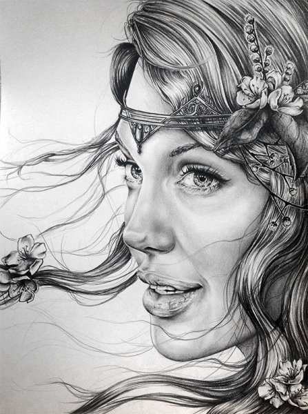 Рисунки карандашом фэнтези красивые