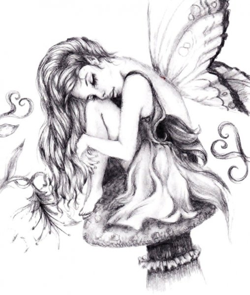 Рисунок карандашом фентез